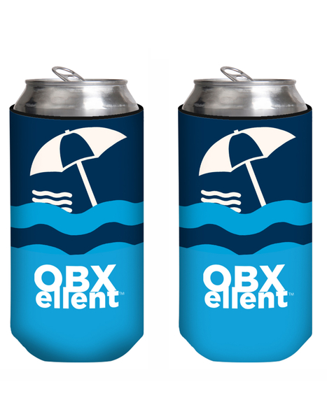 OBXellent™ Scuba Can Cooler- Slim (set of 2 beach logo)